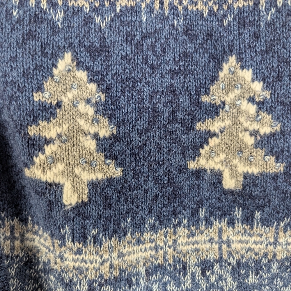 North Crest Sweater Vest Size 1X (14W/16W) Ice Skates, Trees, Snowflakes - Picture 4 of 14